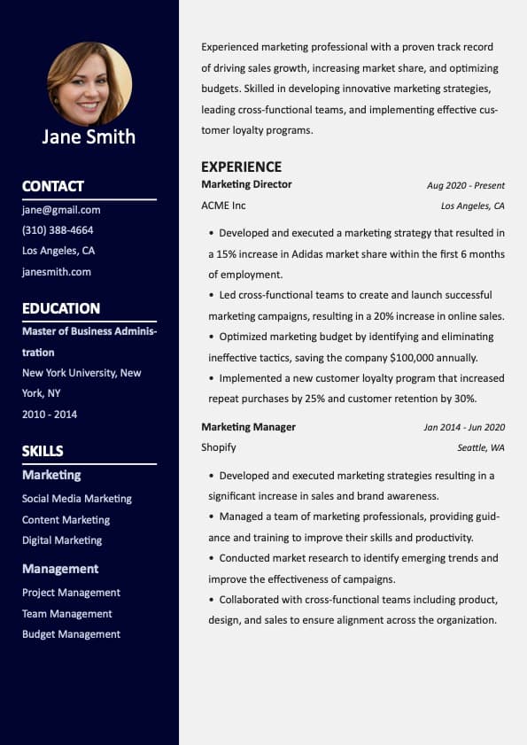 Template Resume Flowy